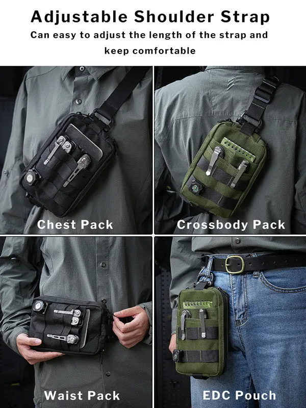 CHS2 Small EDC Sling Bag, Tactical Fanny Pack for Men