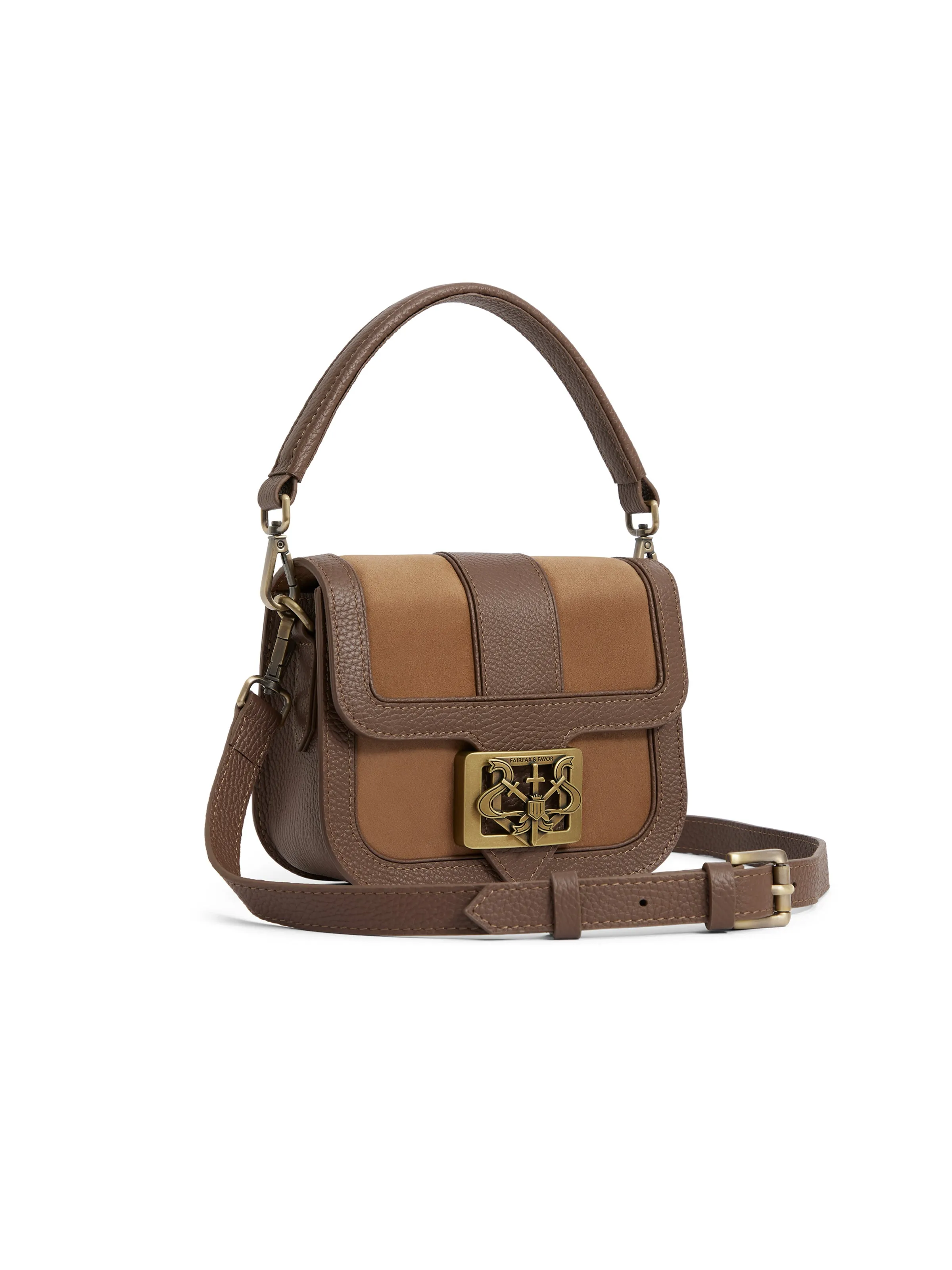 Clarence Handbag - Tan Suede