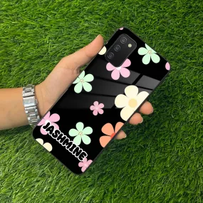 Colorfull Daisy Floral Glass Case Cover For Samsung