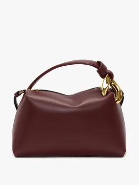 Corner leather top handle bag