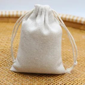 Cotton And Linen Drawstring Bag Linen Drawstring Bag Gift Small Cloth Bag 17*23CM