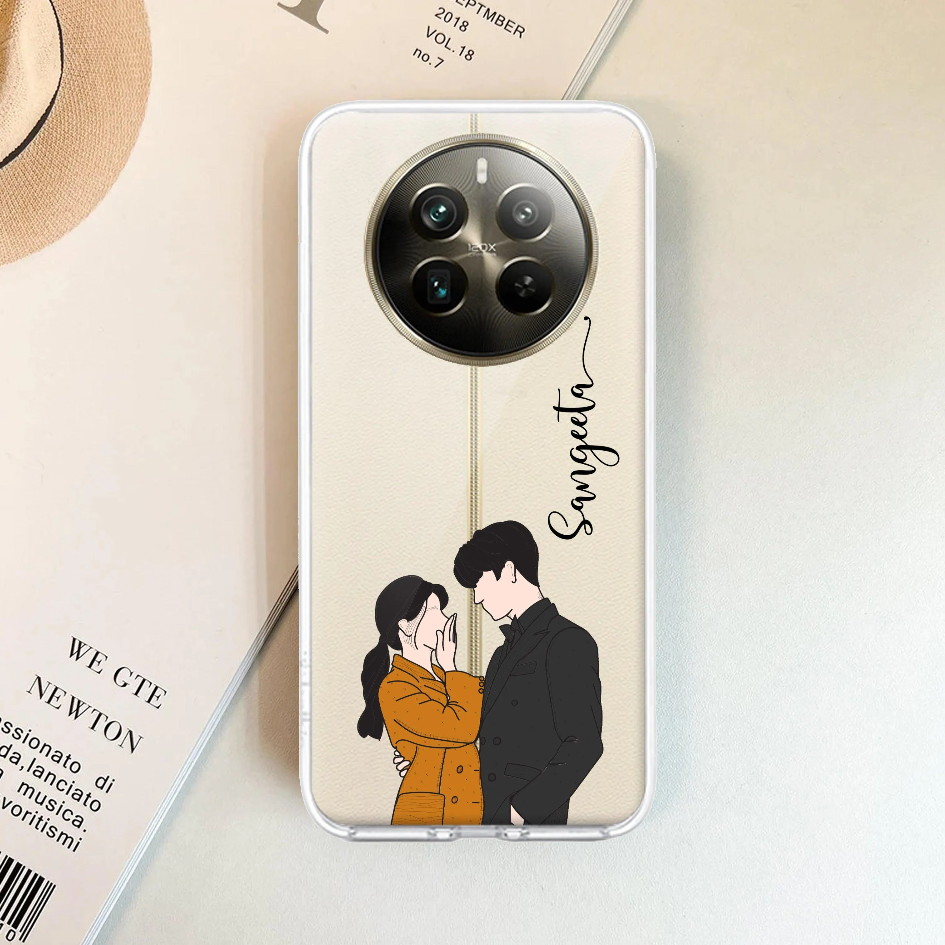 Couple Customize Transparent Silicon Case For Realme/Narzo