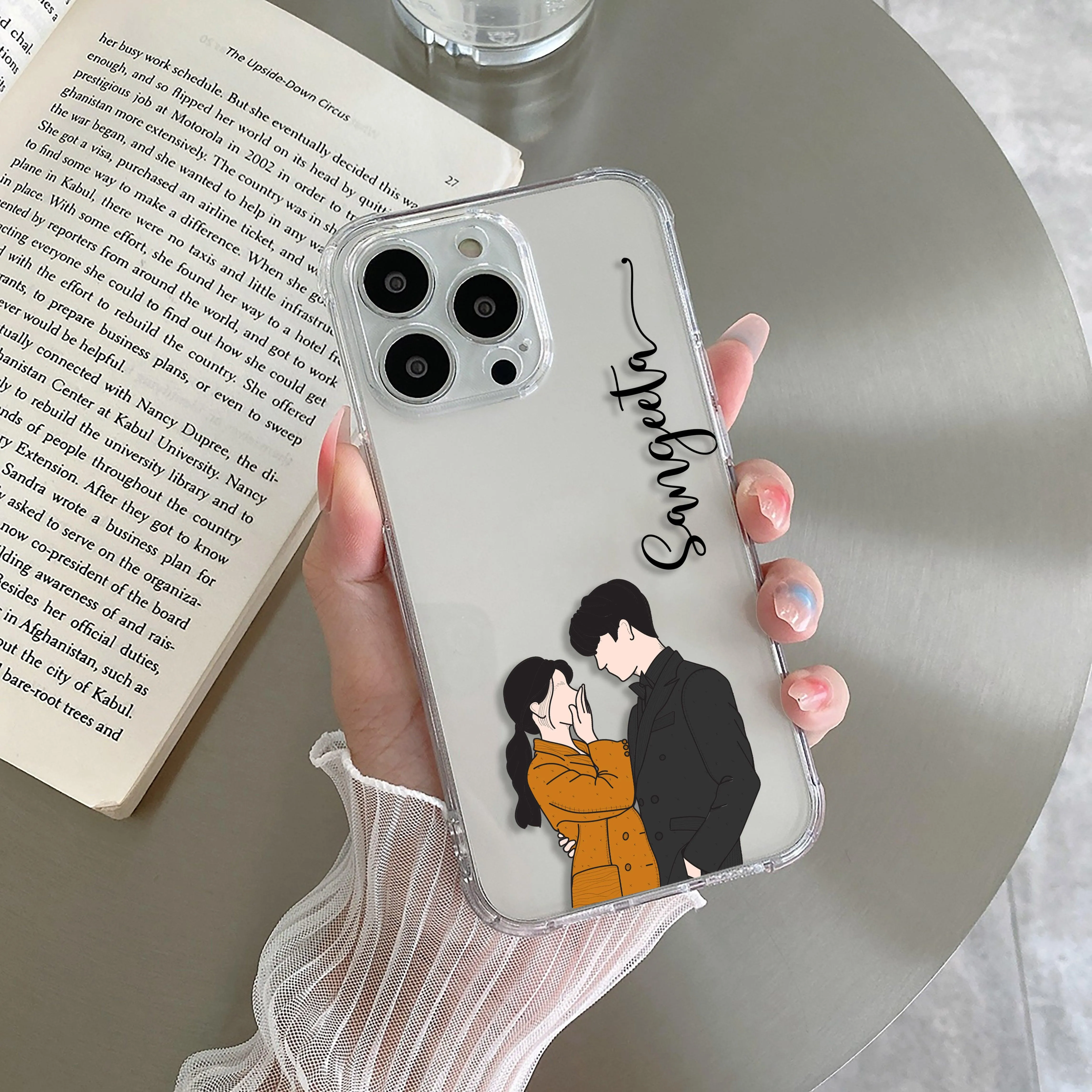 Couple Customize Transparent Silicon Case For Realme/Narzo