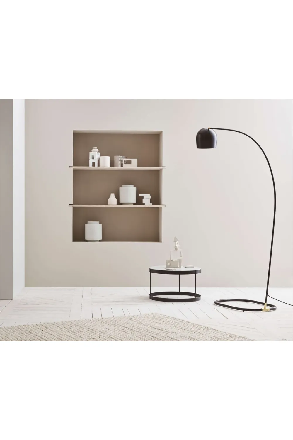 Cream Steel-Framed Round Coffee Table | Bolia Drum