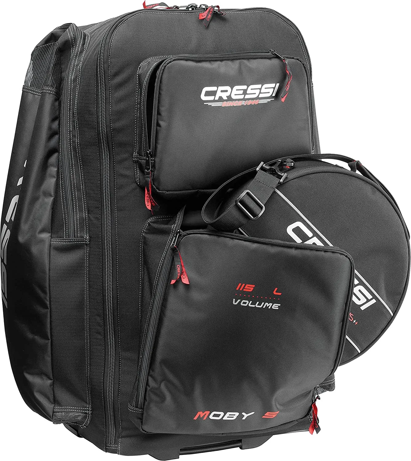 Cressi 360 Regulator Bag, Black/Red for Protection of Consoles and Regulators from Bumps and Scratches