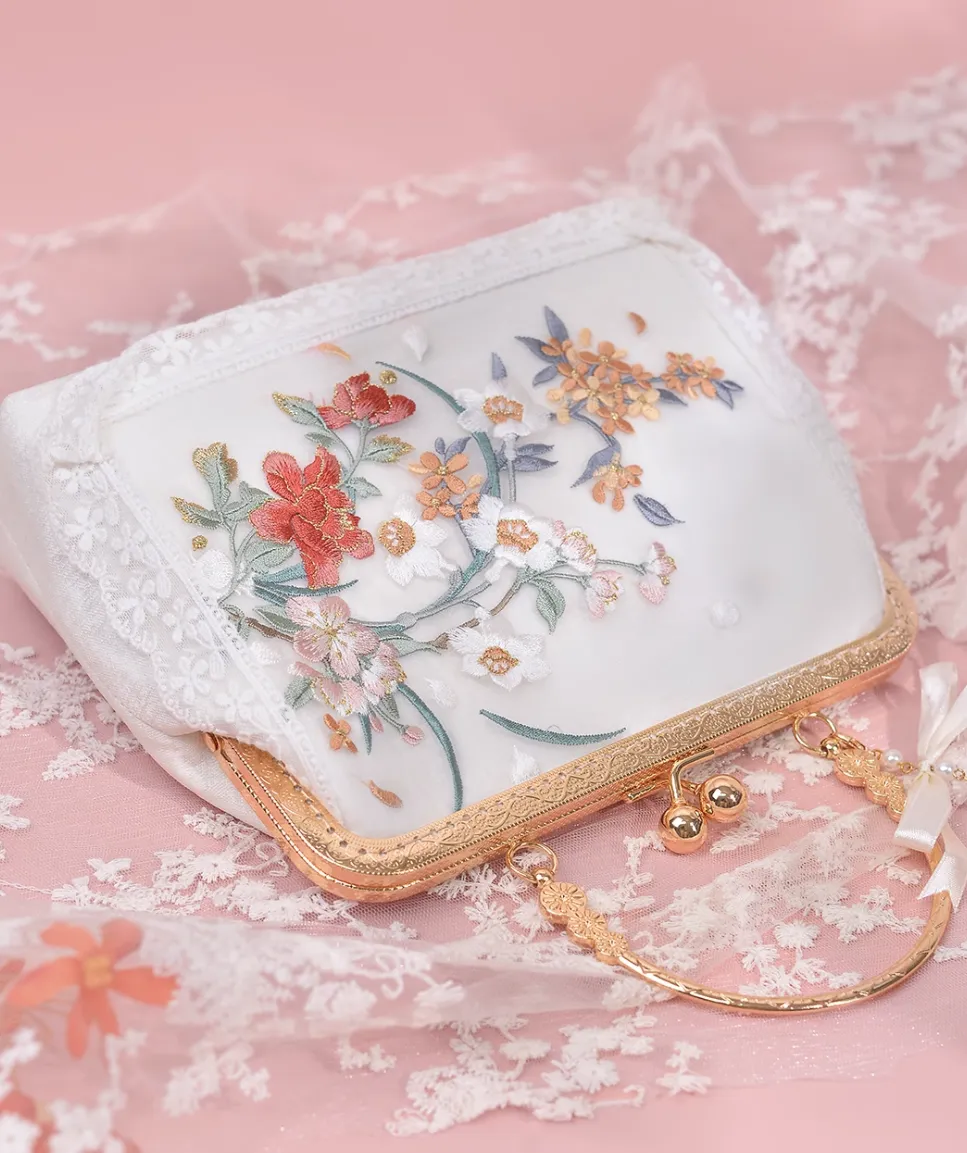 Crossbody Bag for Hanfu & Cheongsam - Lace Flowers