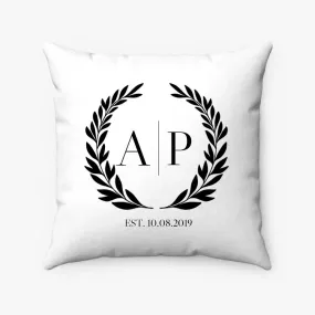 Custom Initials Pillow For Couples