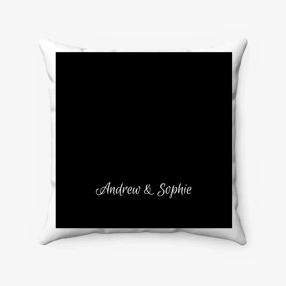 Custom Photo Pillow Case with Personalized Text