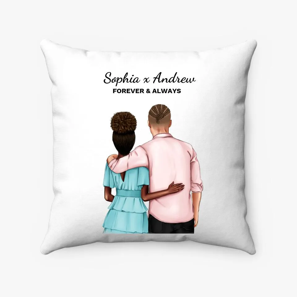 Custom Pillow With Couple Painting