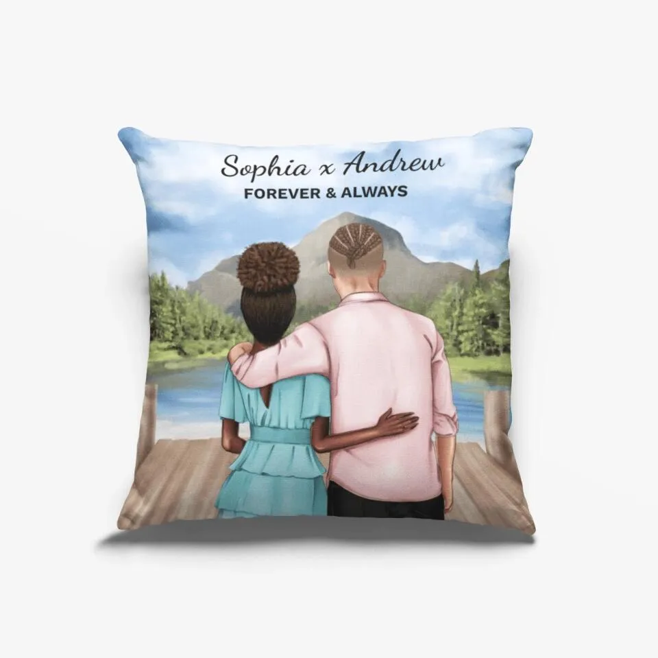 Custom Pillow With Couple Painting