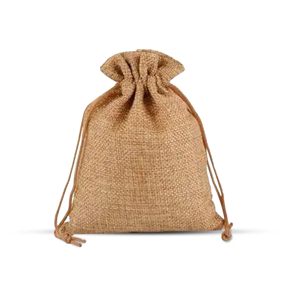 Custom Wholesale Custom Burlap Drawstring Gift Bags