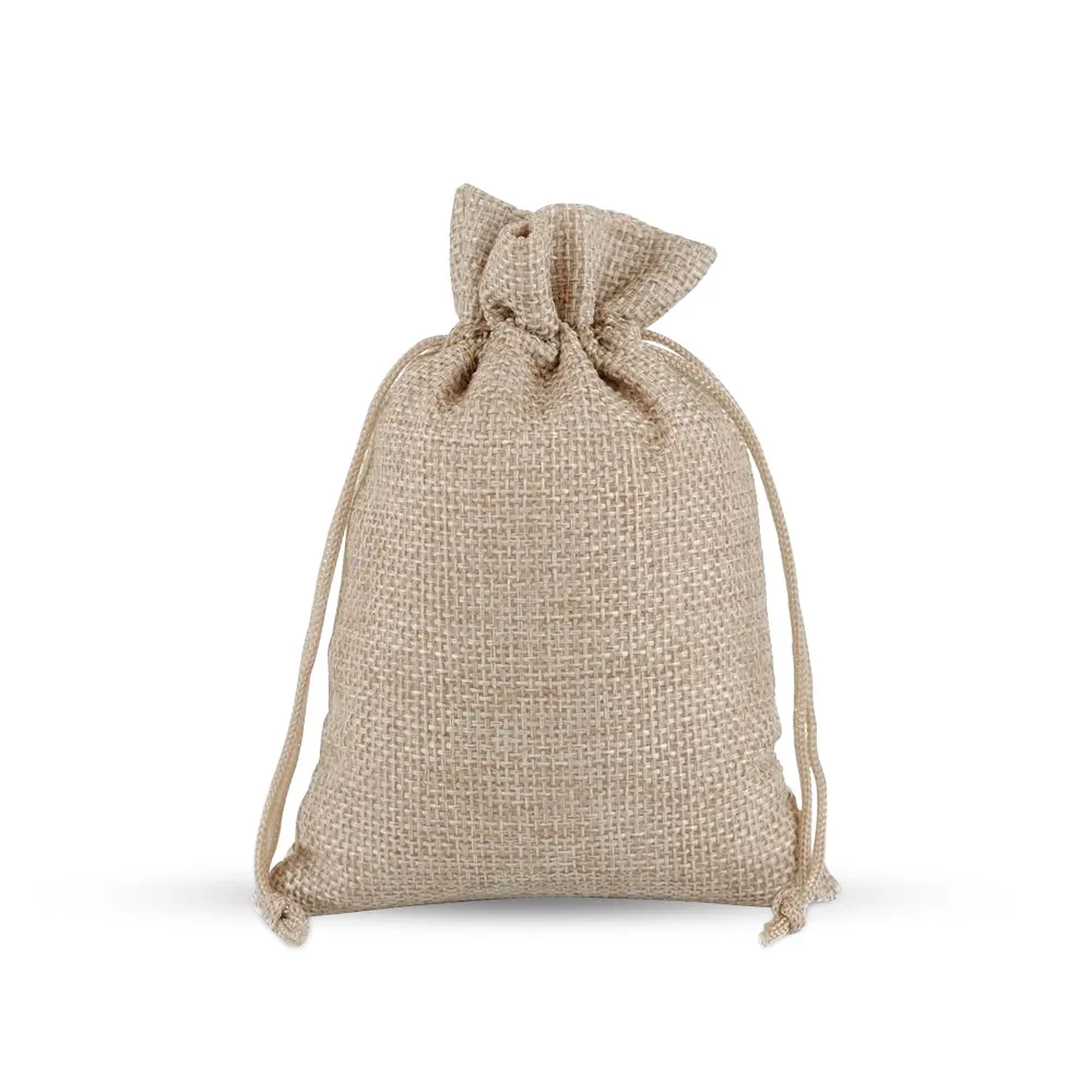 Custom Wholesale Custom Burlap Drawstring Gift Bags