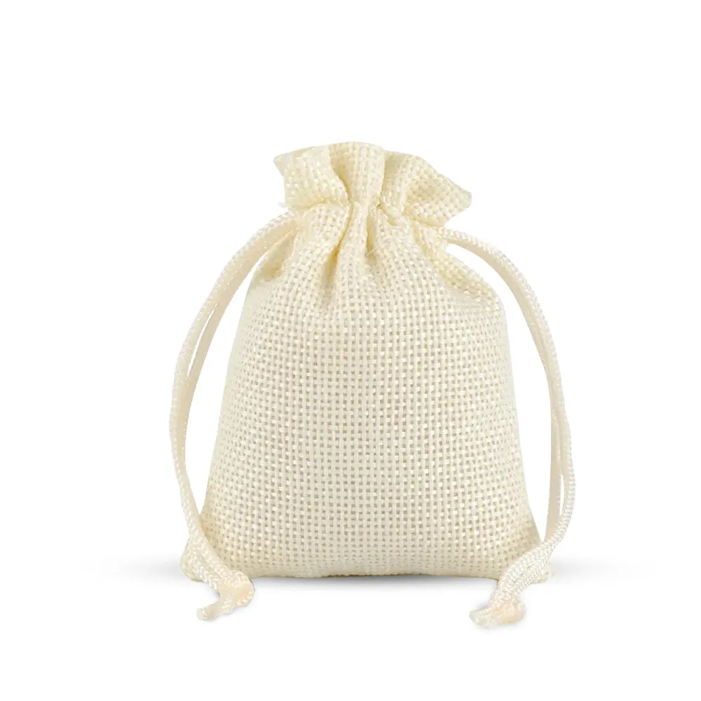 Custom Wholesale Custom Burlap Drawstring Gift Bags