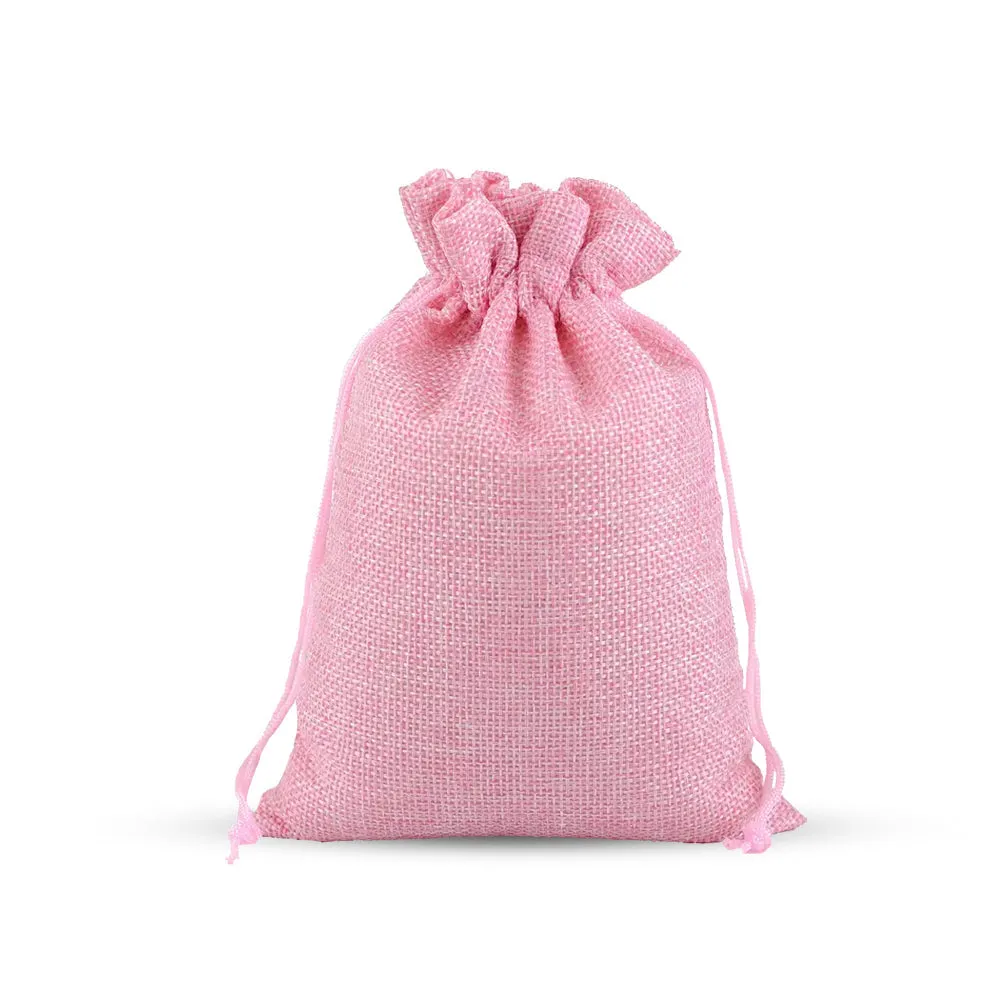 Custom Wholesale Custom Burlap Drawstring Gift Bags