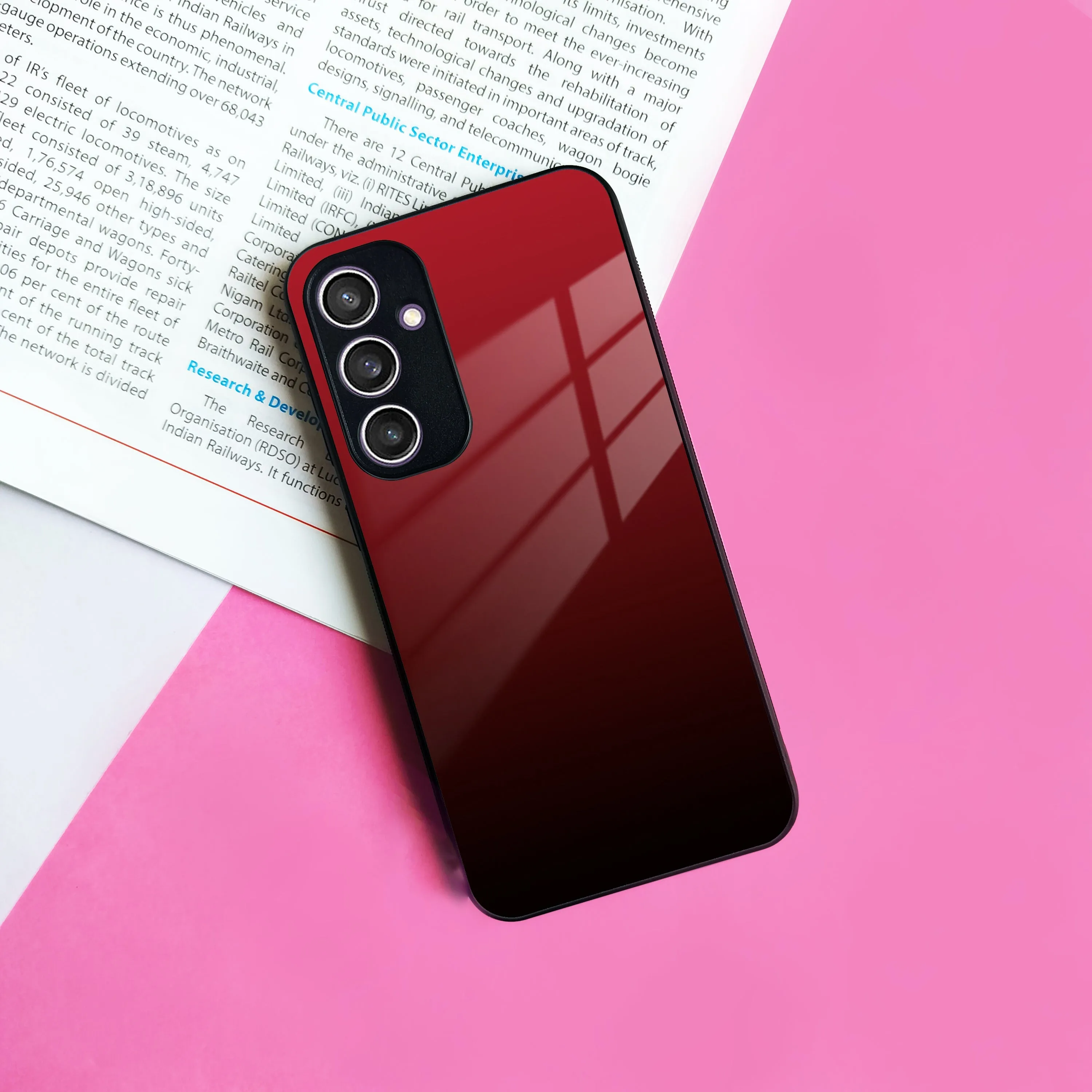 Customize Name Gradient Glass Case Cover Red Wine For Samsung