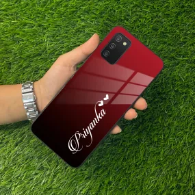 Customize Name Gradient Glass Case Cover Red Wine For Samsung