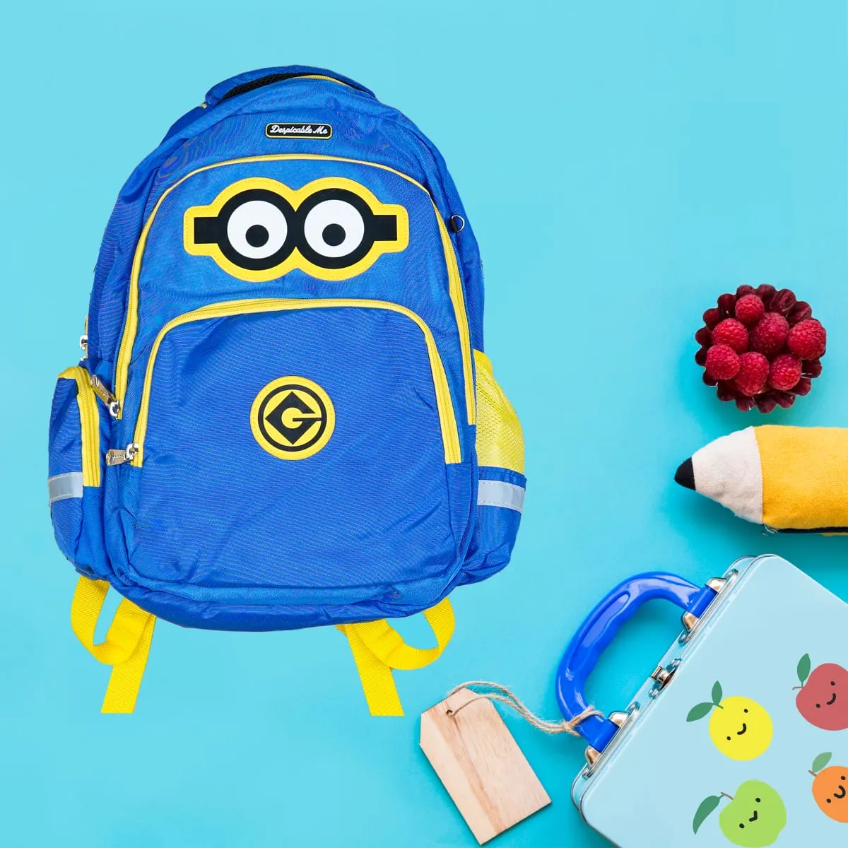 Cute Minions Backpack -Blue