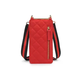 DUALITY - QUILTED CELL PHONE CROSSBODY-RED