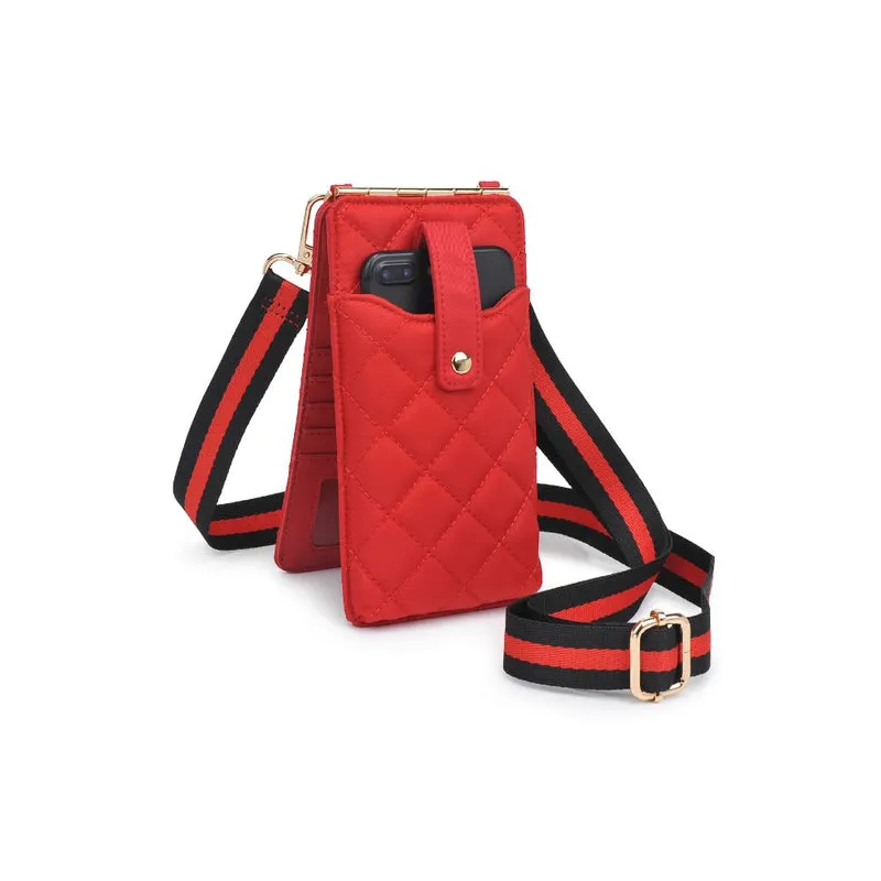 DUALITY - QUILTED CELL PHONE CROSSBODY-RED