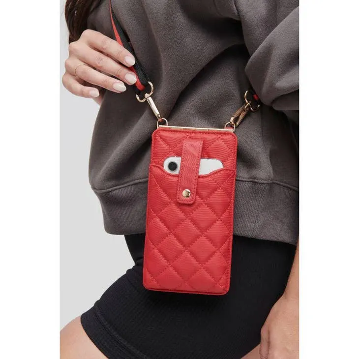 DUALITY - QUILTED CELL PHONE CROSSBODY-RED