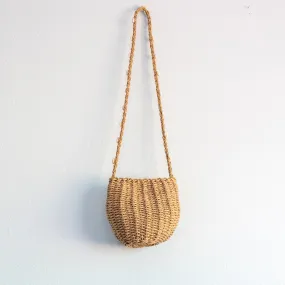 Elena Handbags Straw Shoulder Bag with Sea Shells Strap