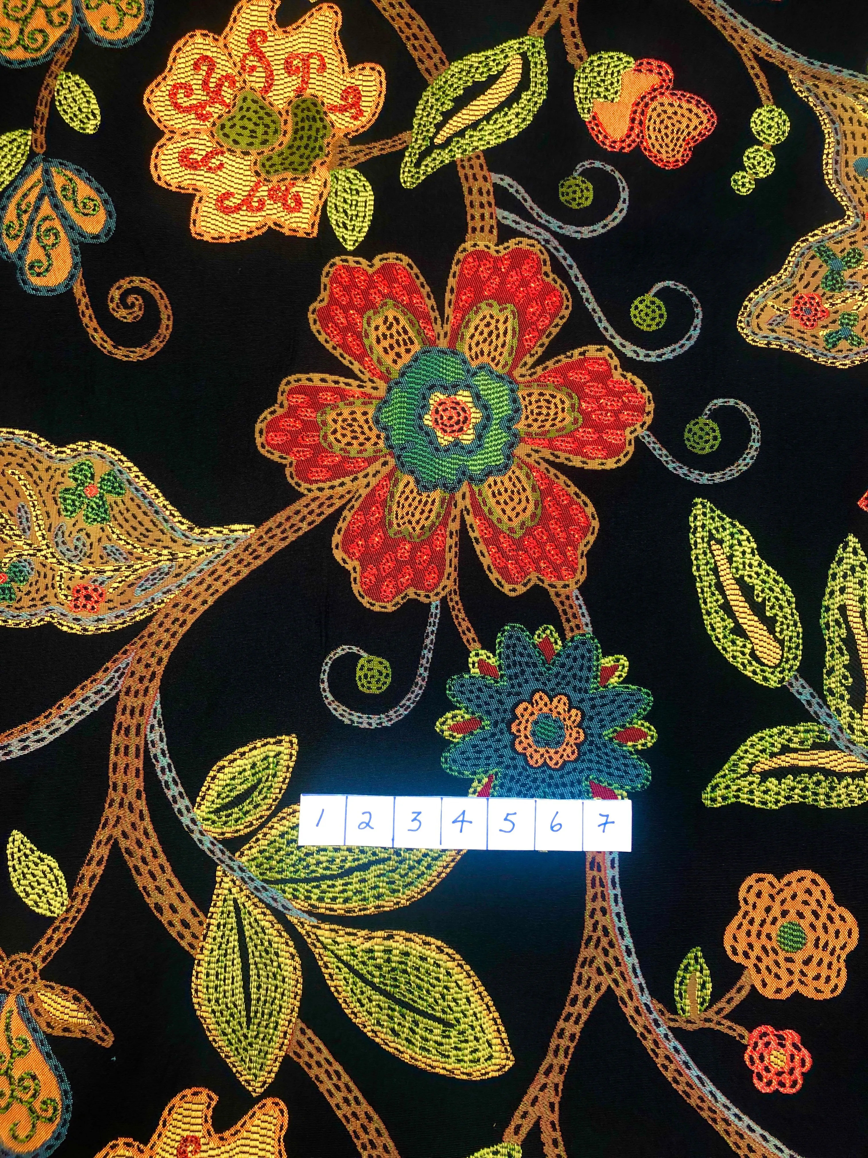 Fabric: Black Floral Jacquard