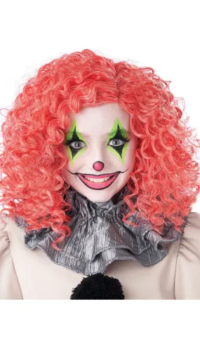 Faded Red Glow In The Dark Clown Wig