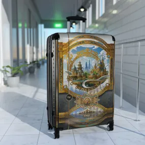 Fantasy Castle Suitcase Baroque Travel Luggage Beautiful Landscape Carry-on Suitcase Premium Hard Shell Suitcase | D20219