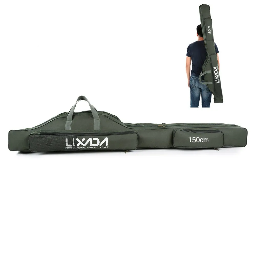 Fishing Rod Bag 55 Inch  Folding Carp Portable Bag Fishing Pole Tackle Protective Cover Case Storage Bags Pesca