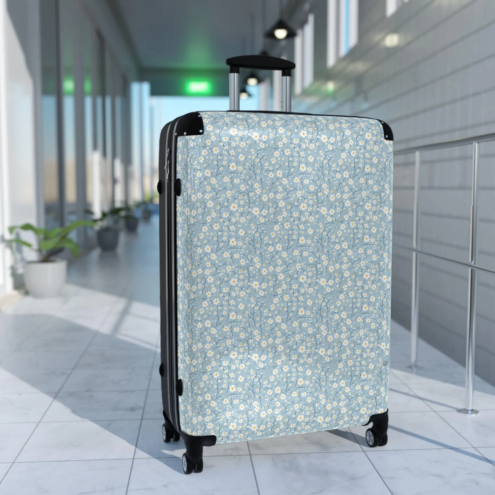 Floral Design Suitcase - Stylish Travel Luggage for Adventurers