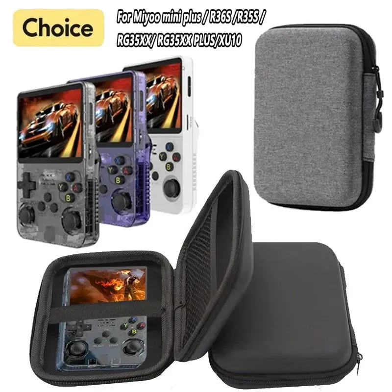 For R36S/R35xx plus, Miyoo Game Console Storage Bag Hard Portable Protect Game Carry Case