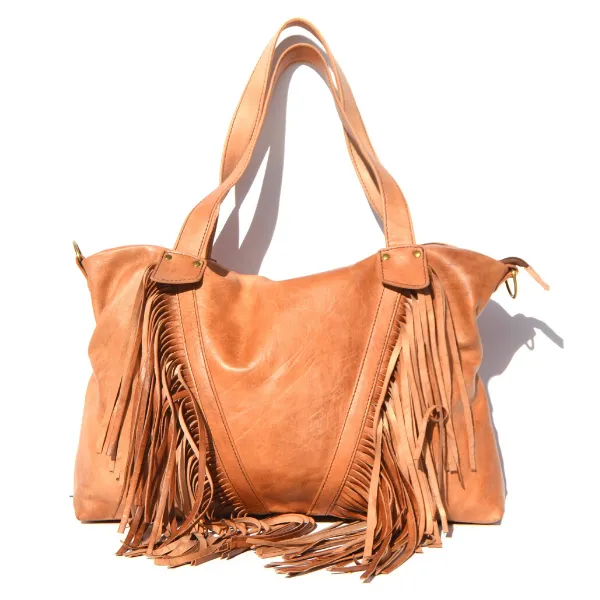 Fringe Leather Purse