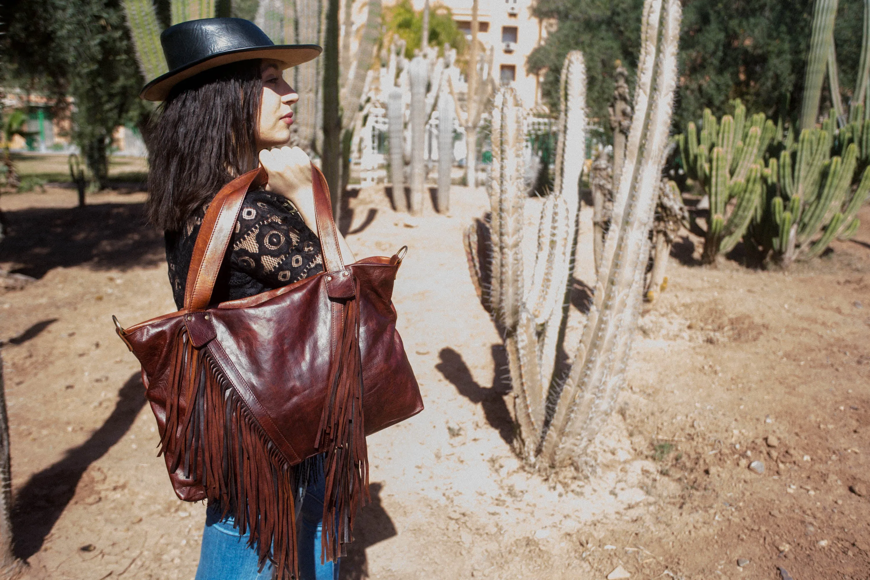 Fringe Leather Purse