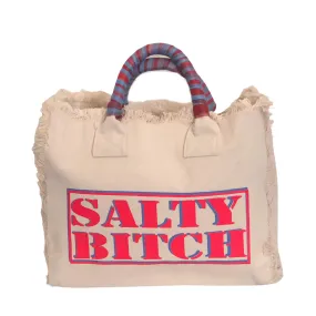 Fringe Salty Bitch Tote - Cream