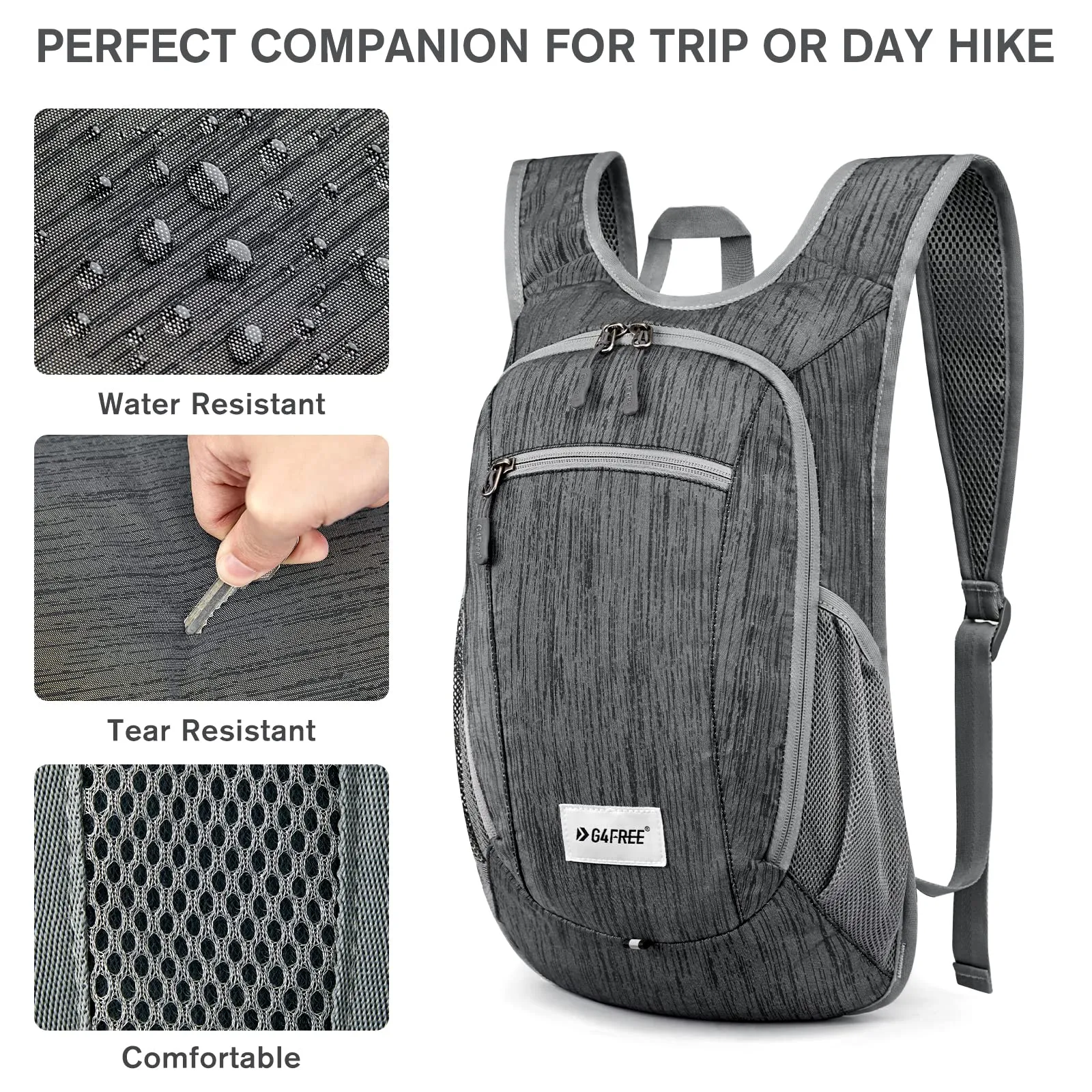 G4Free 10L/15L Lightweight Hiking Backpack