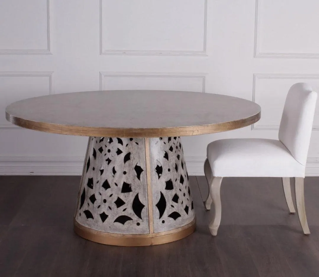 Gilded Round Base Dining Table