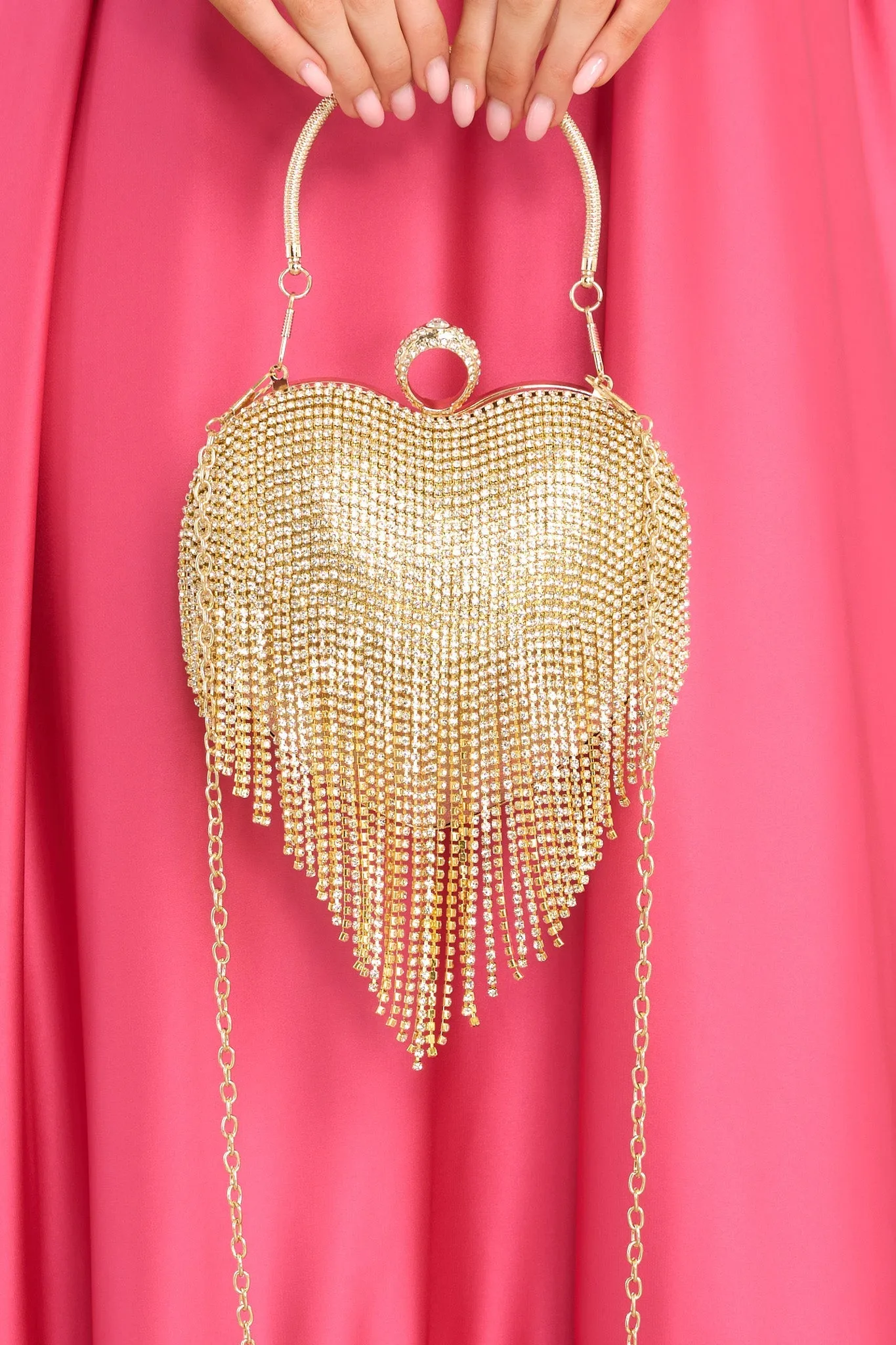 I Give You My Heart Gold Handbag