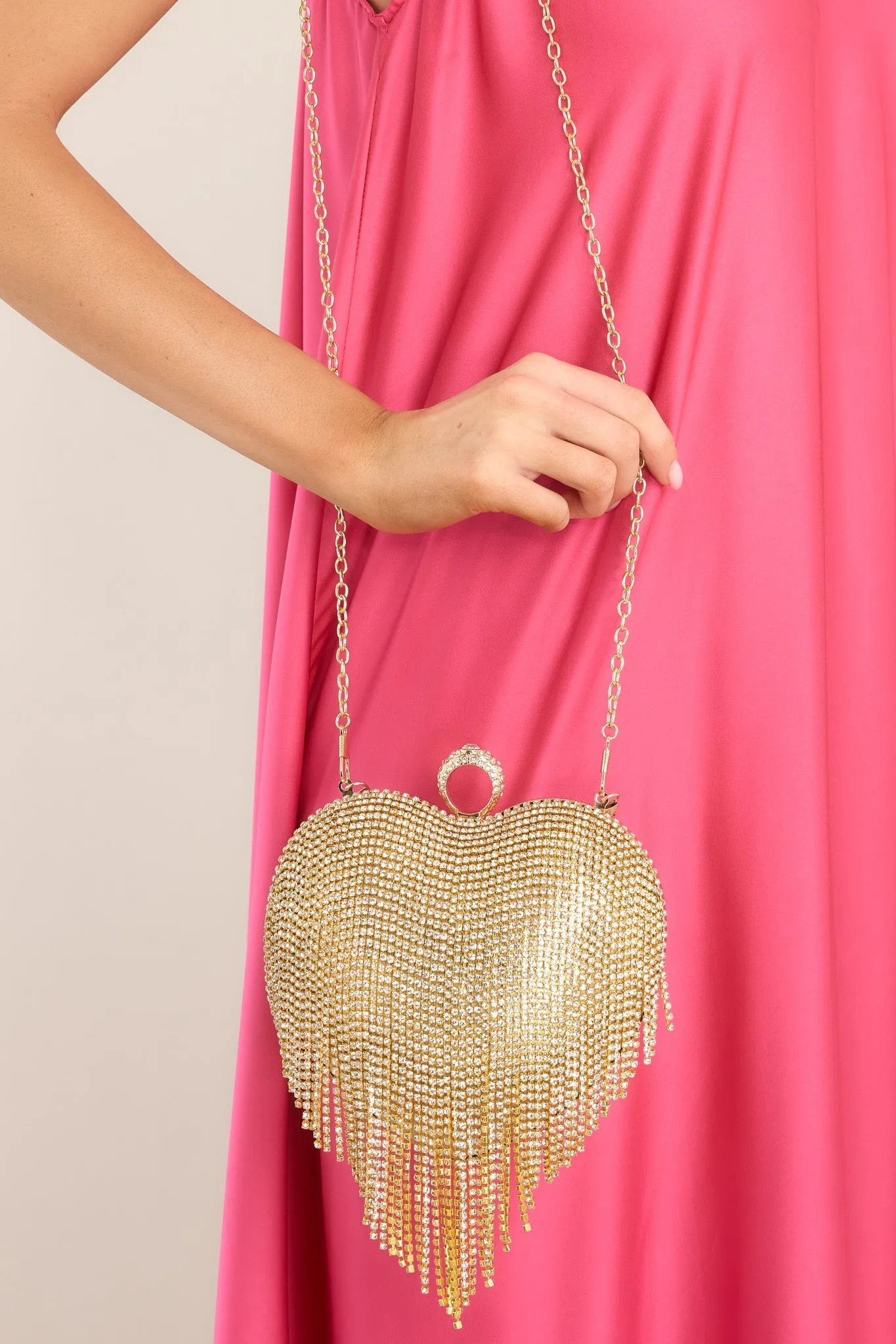 I Give You My Heart Gold Handbag