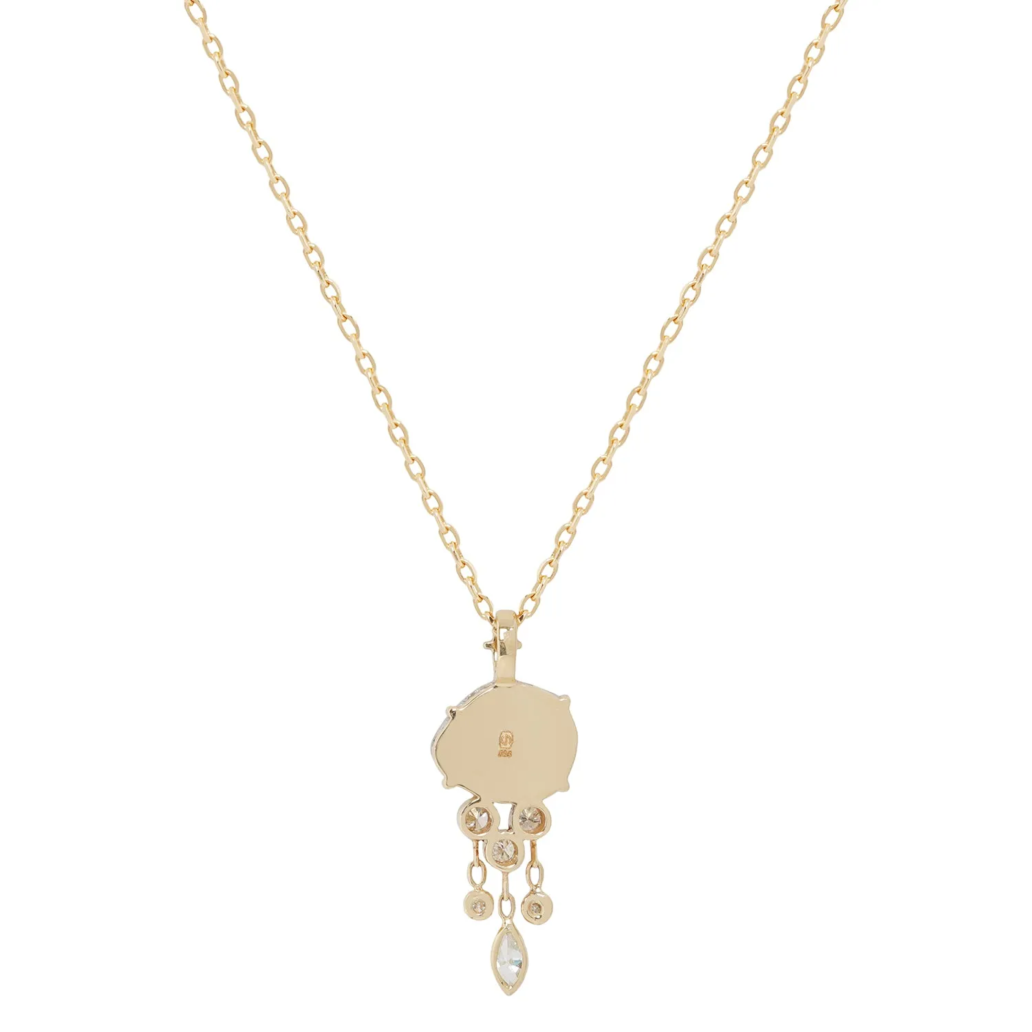 Icy White Diamond Jellyfish Necklace