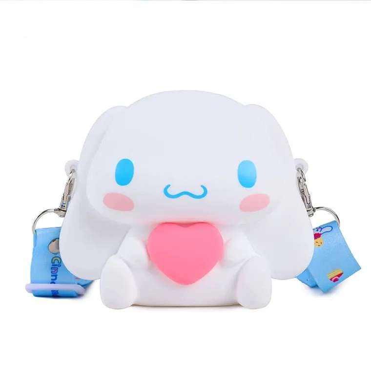 Japan Sanrio Silicone 3D Sit Pose Shoulder Bag | Cinnamoroll with Heart -  Kawaii Bag Birthday Girlfriend Children Gift