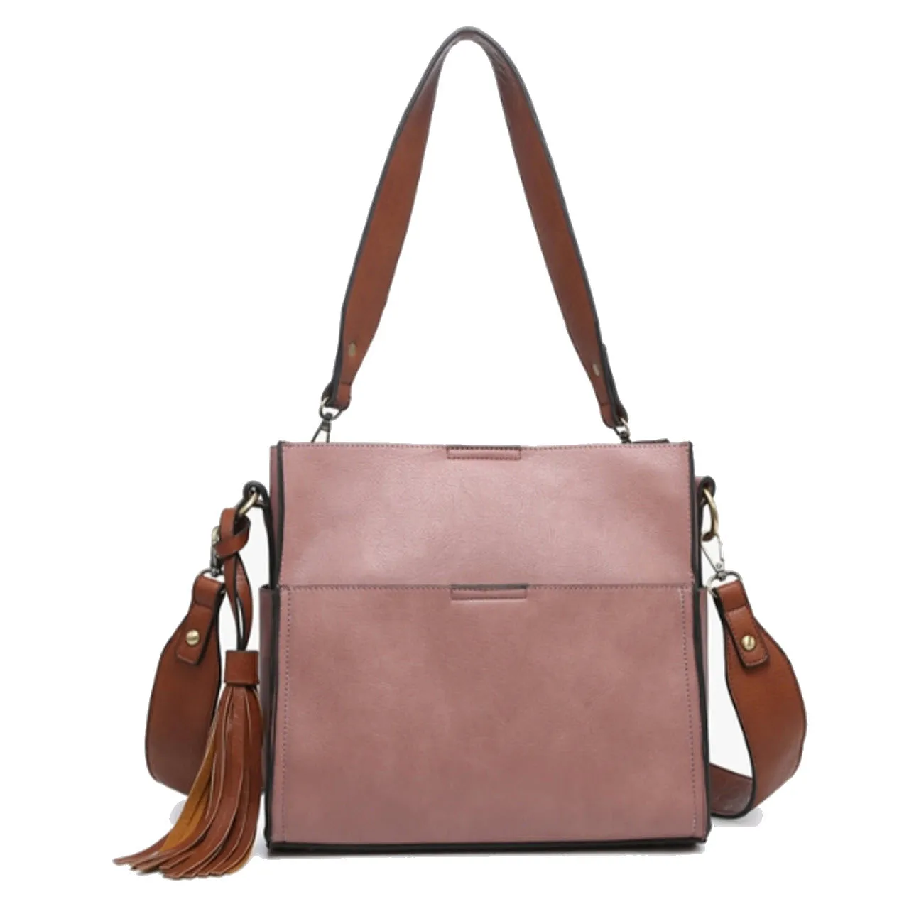 JEN & CO LYLA BUCKET BAG MAUVE