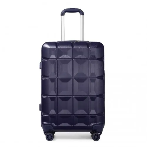 Kono 24 Inch Lightweight Hard Shell ABS Suitcase With TSA Lock - Navy | Durable & Stylish Luggage Perfect for Travel