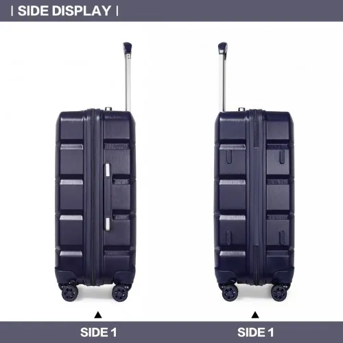 Kono 24 Inch Lightweight Hard Shell ABS Suitcase With TSA Lock - Navy | Durable & Stylish Luggage Perfect for Travel