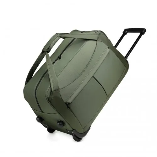 Kono Foldable Large Capacity Trolley Travel Bag - Green | Lightweight & Durable