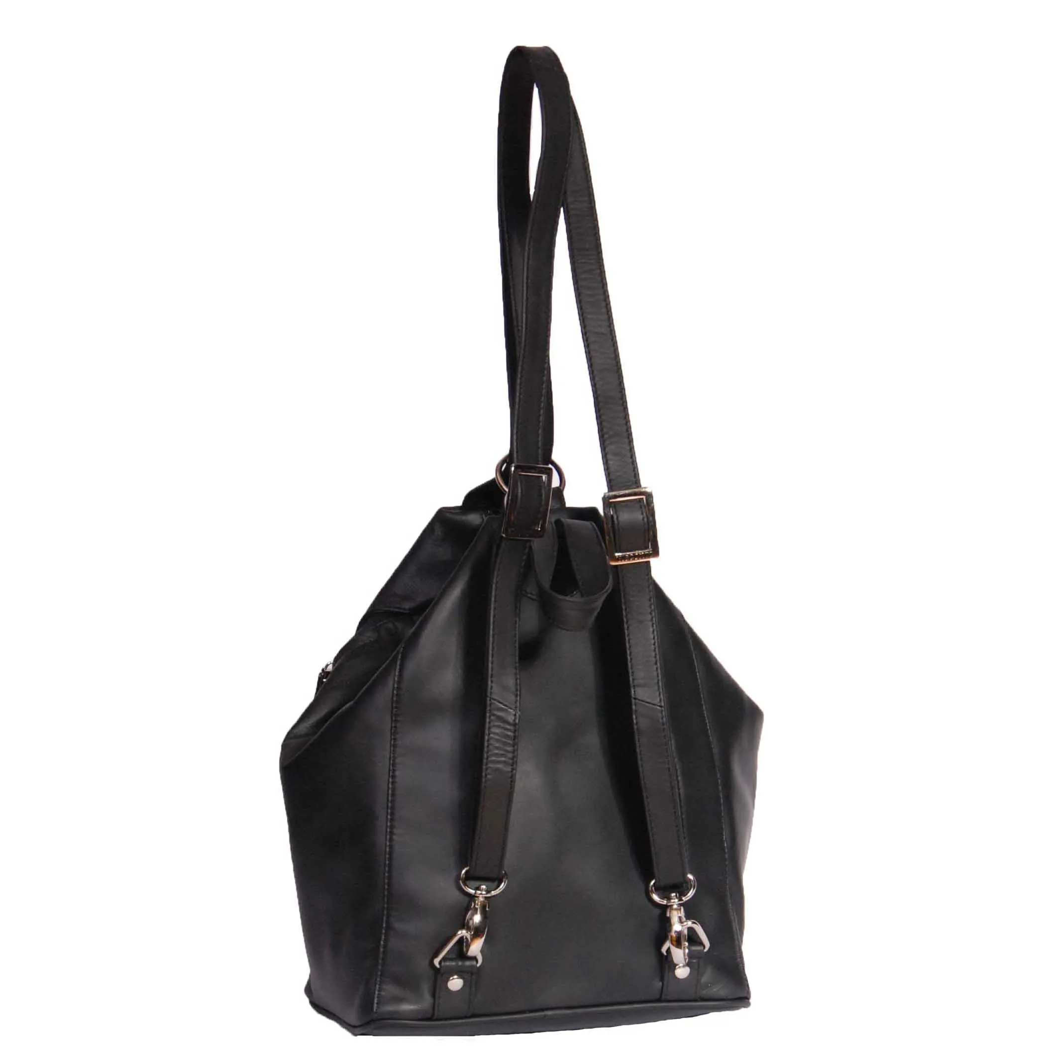 Ladies Leather Backpack Rome Black