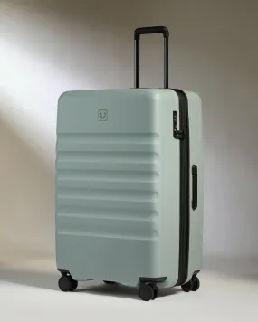 Large Suitcase in Mist Blue - Icon Stripe