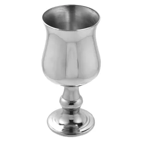 Large Traditional Pewter Wine or Port Goblet