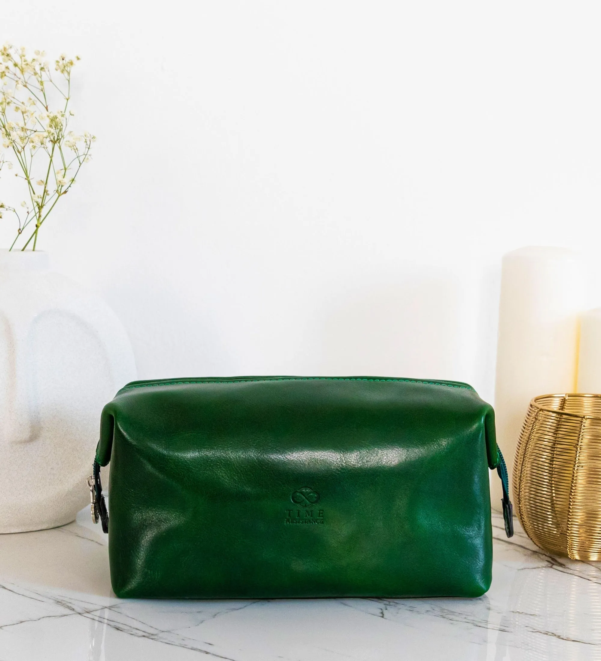 Leather Toiletry Bag for Women - Four Past Midnight