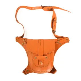 Leather Waist Bags with Hip Belt Design