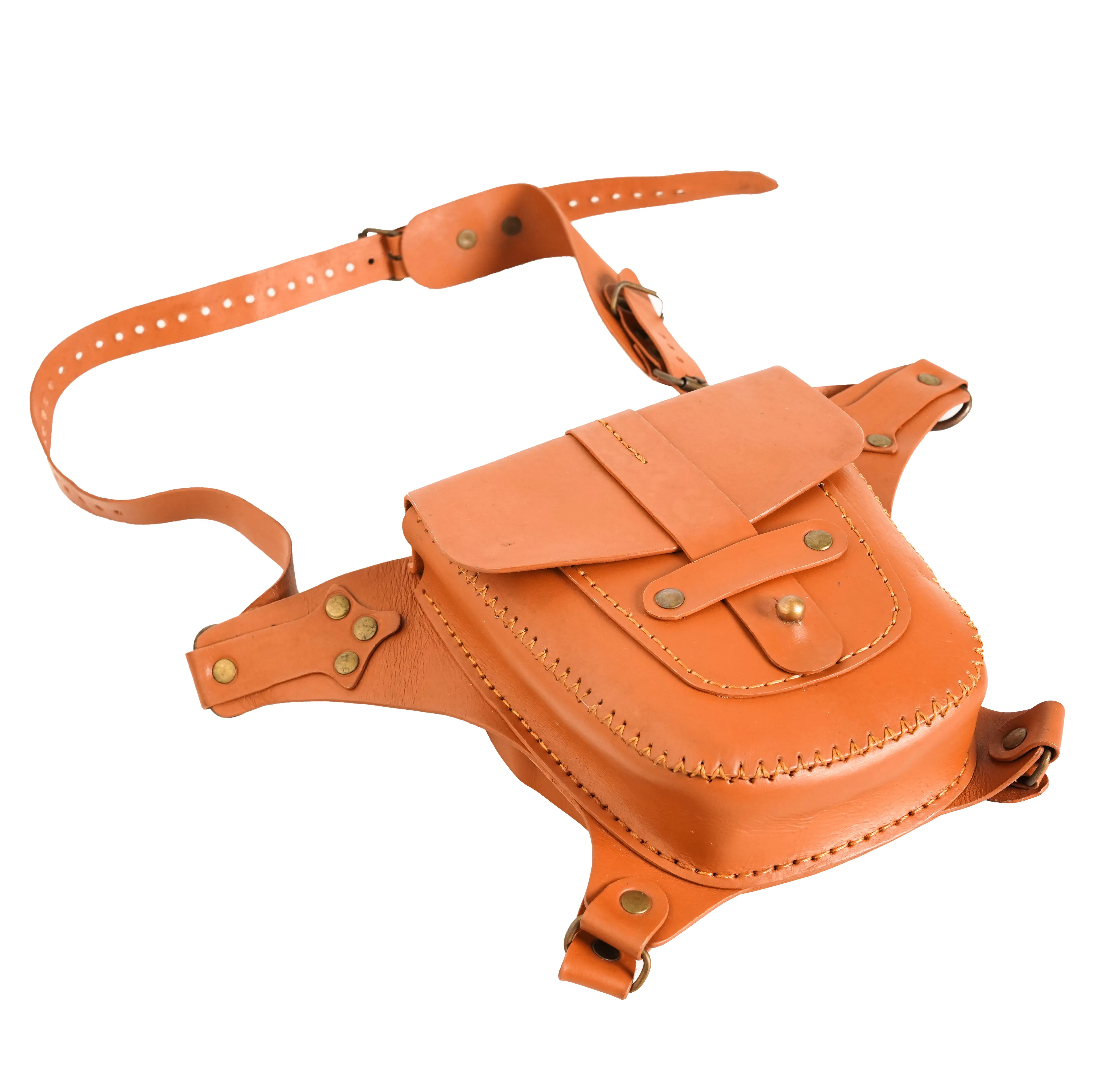 Leather Waist Bags with Hip Belt Design